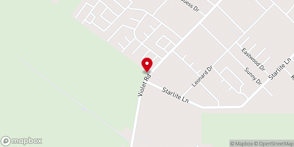 Map showing location of Primitive Baptist Church