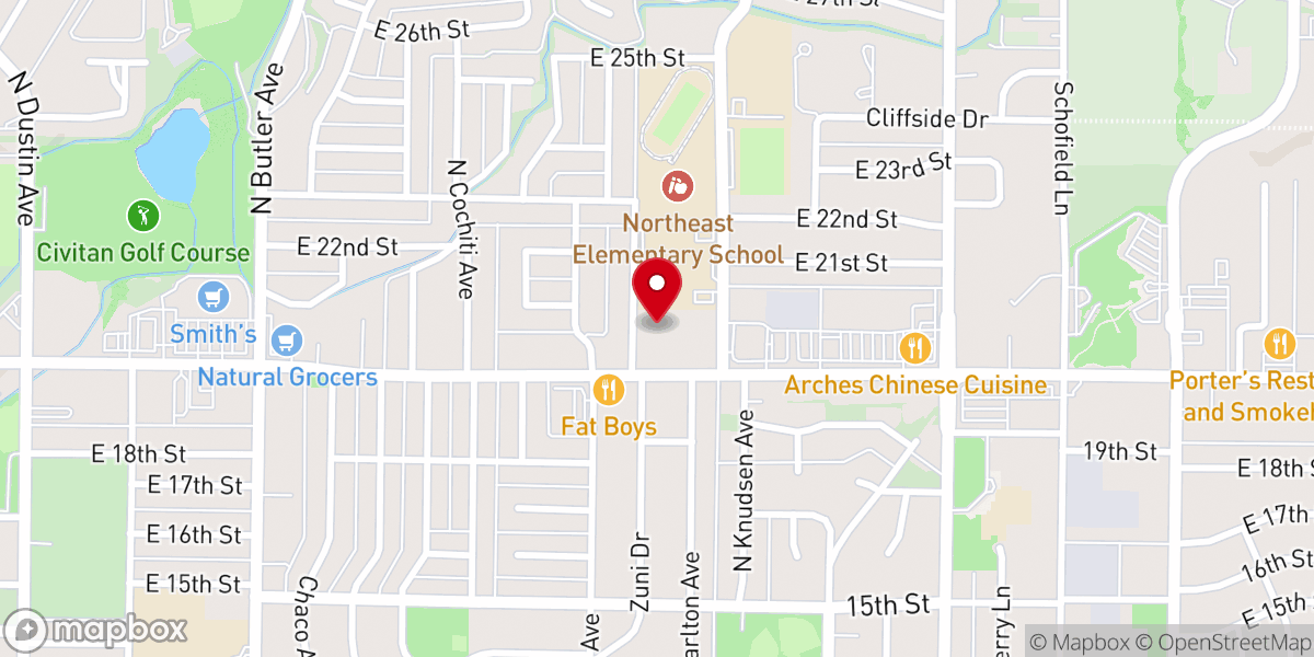 Map showing location of Providence Presbyterian Church