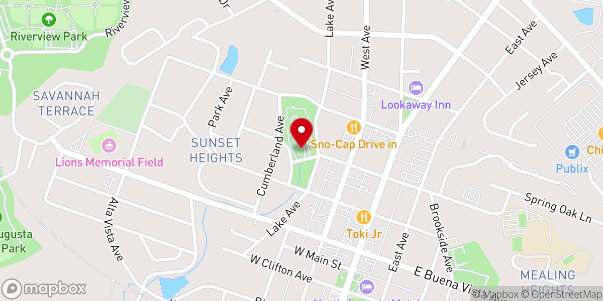 Map showing location of Living History Park