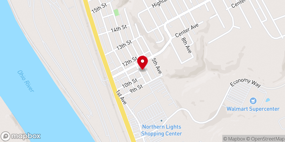 Map showing location of Church of Pentecost USA Inc., - PIWC Pittsburgh
