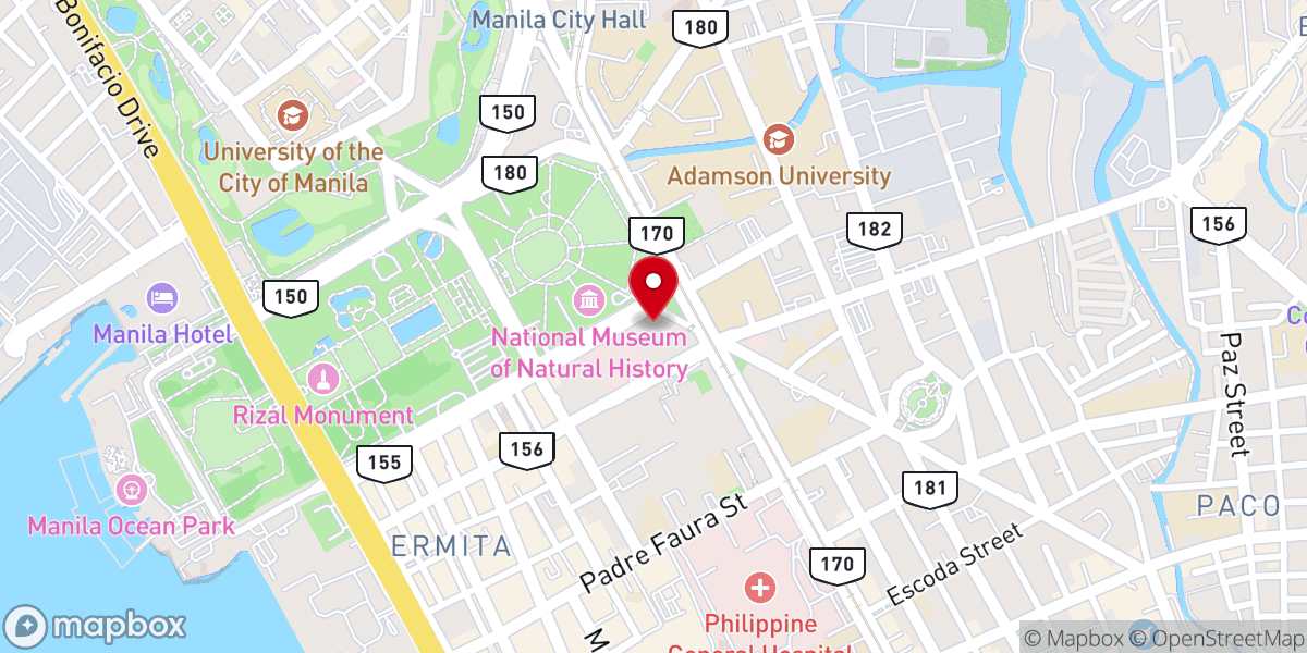 Map showing location of Central United Methodist Church