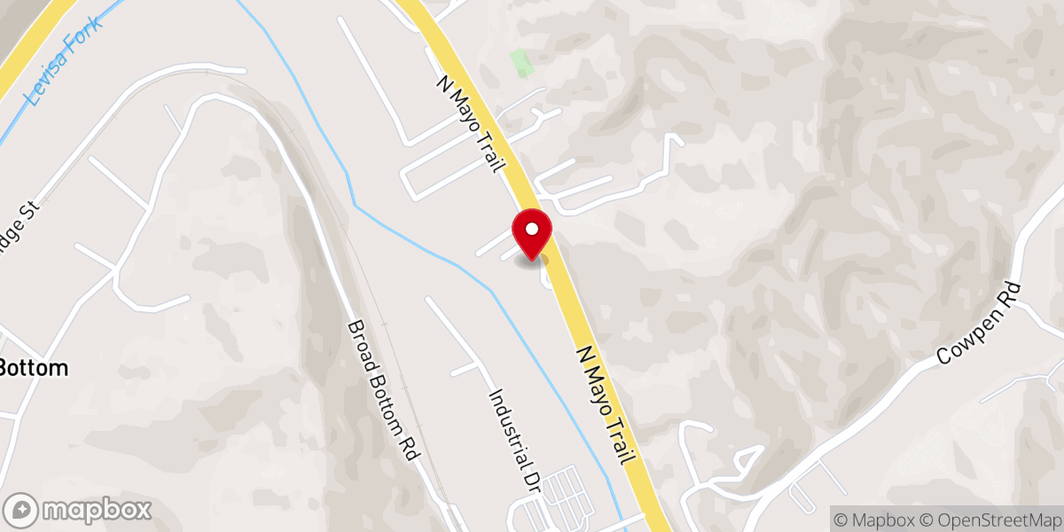 Map showing location of Mountain Music Exchange
