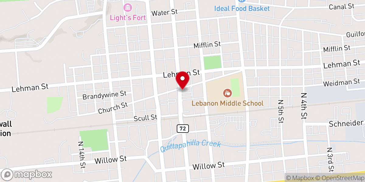 Map showing location of Covenant United Methodist Church