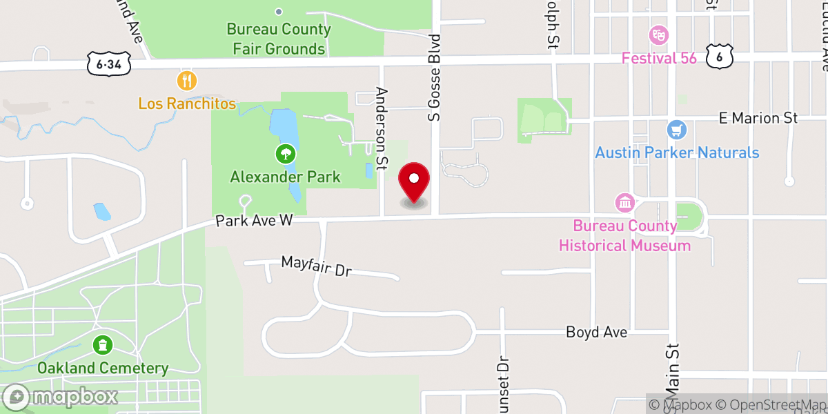 Map showing location of St. Louis Catholic Church