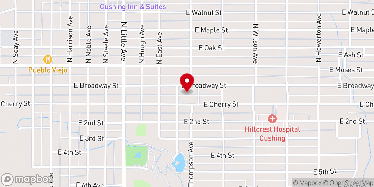 Map showing location of Lutheran Church-Our Redeemer