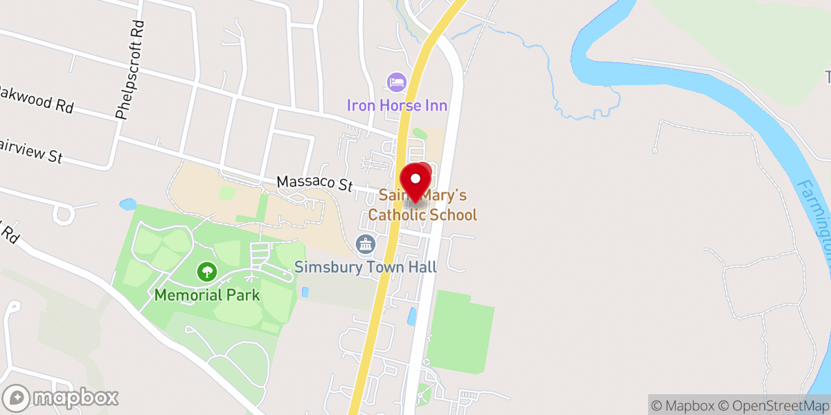 Map showing location of St. Mary's Church