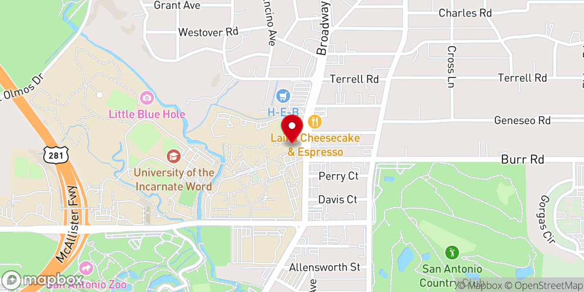 Map showing location of Chapel of the Incarnate Word
