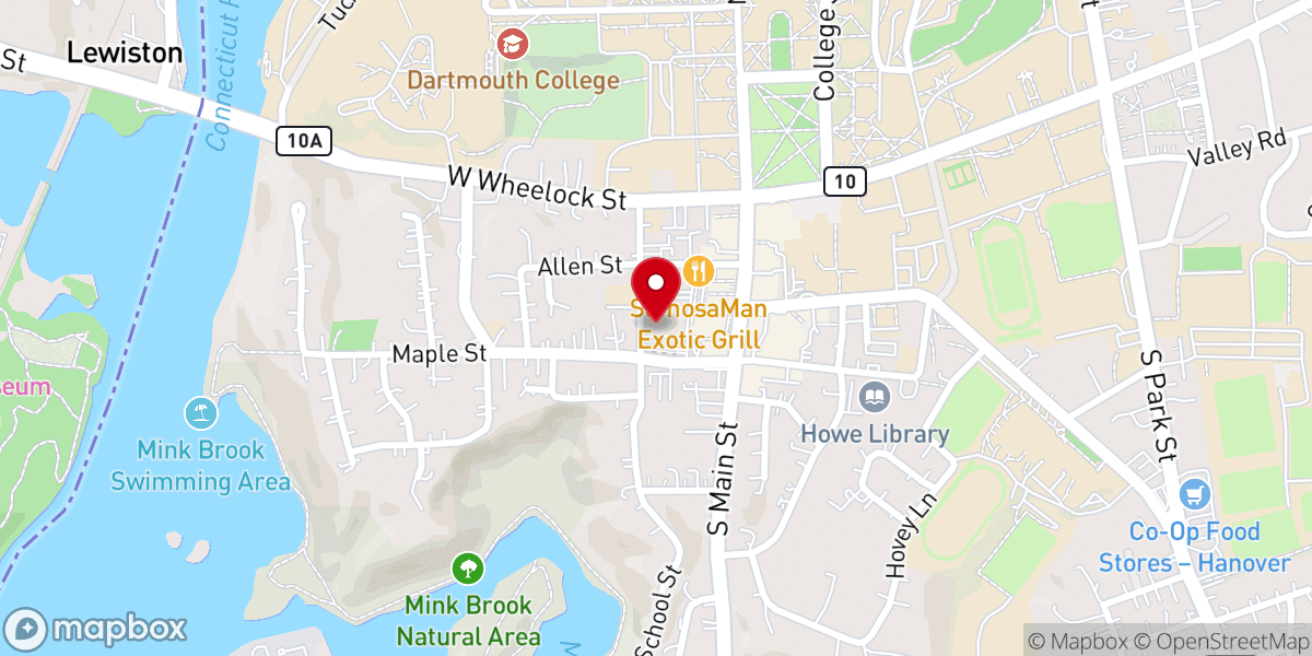 Map showing location of Edgerton House