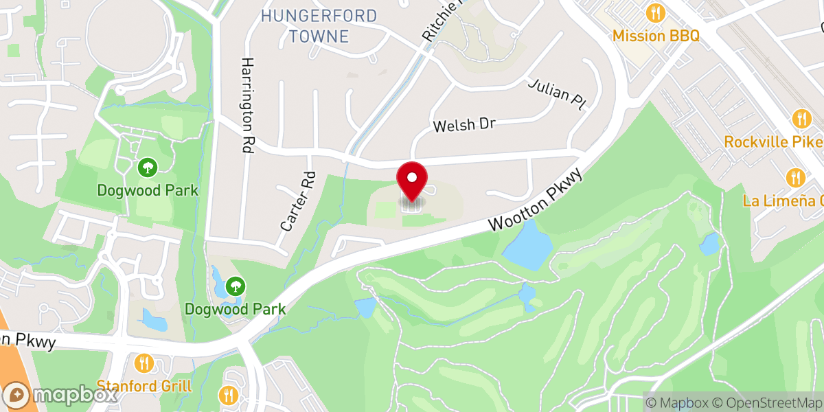 Map showing location of Rock Creek Church