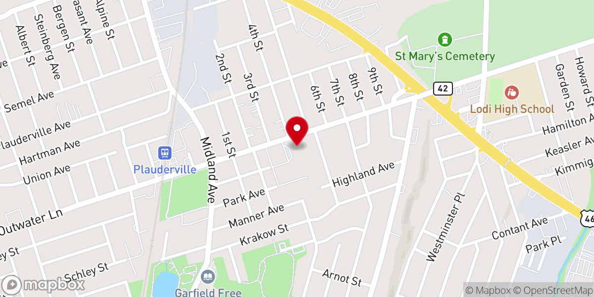 Map showing location of Russian Orthodox Church of Three Saints