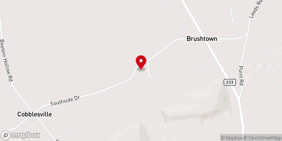 Map showing location of Pentecostal Church