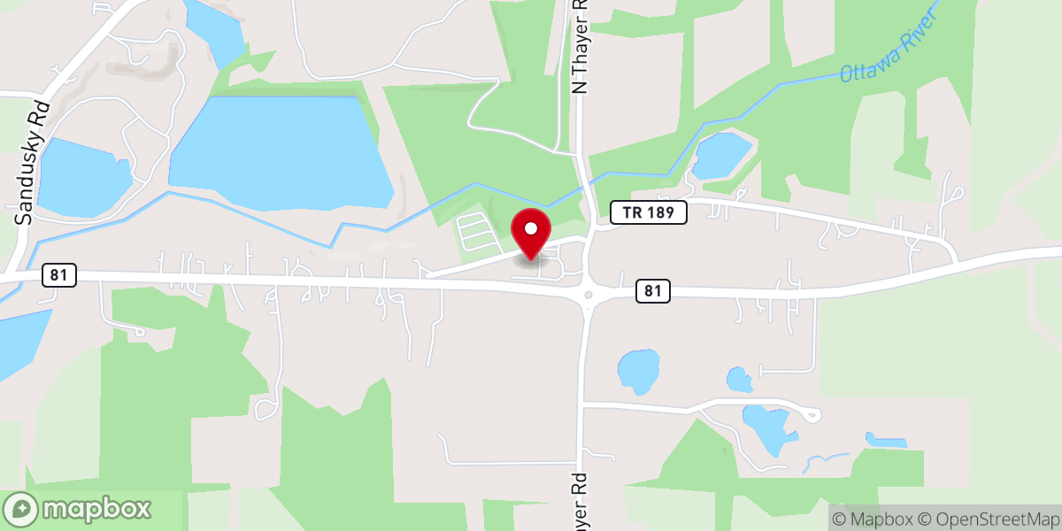 Map showing location of Union Chapel Missionary Church- VBALL