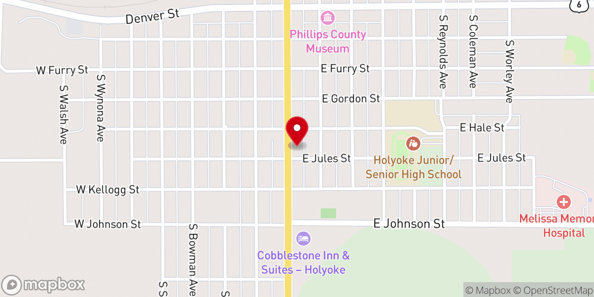 Map showing location of St Patrick Catholic Church
