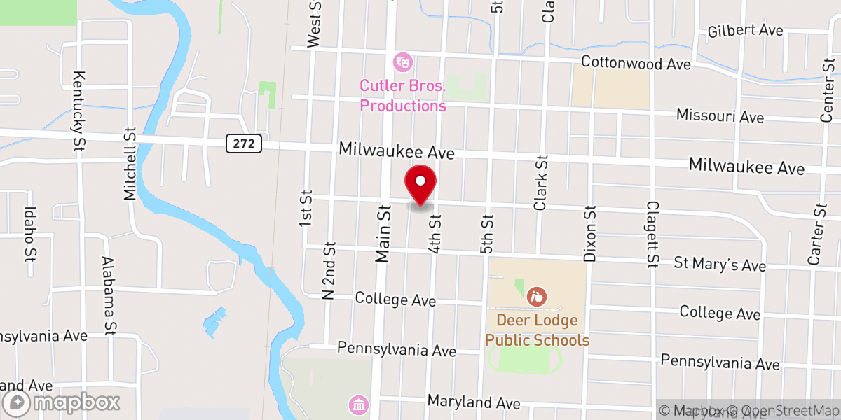 Map showing location of Christ Fellowship Church