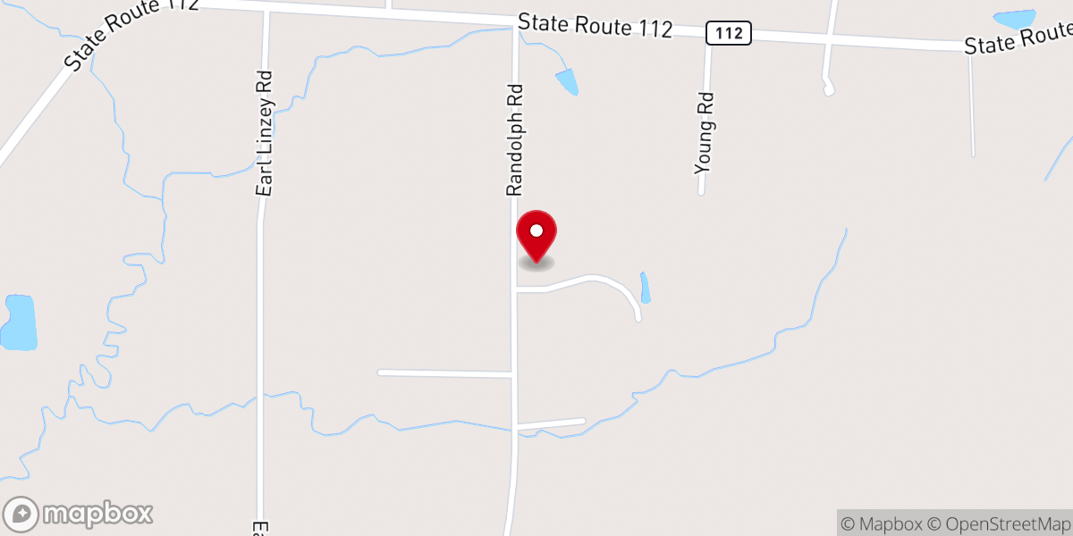 Map showing location of Pleasant Hill Baptist Church