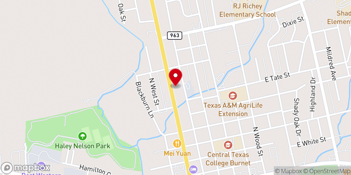 Map showing location of Hope Fellowship