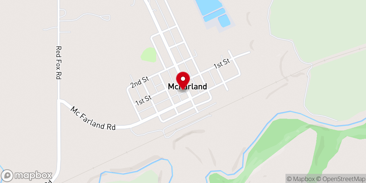 Map showing location of Prairie View Community Church