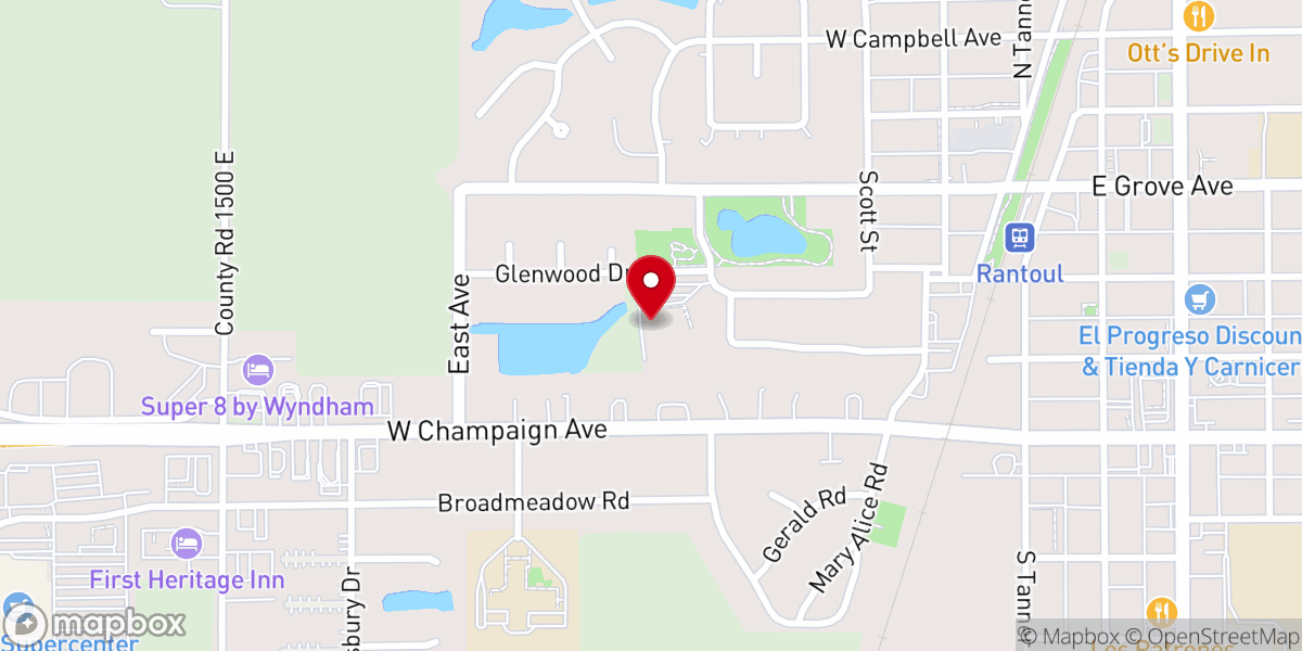 Map showing location of First Baptist Church
