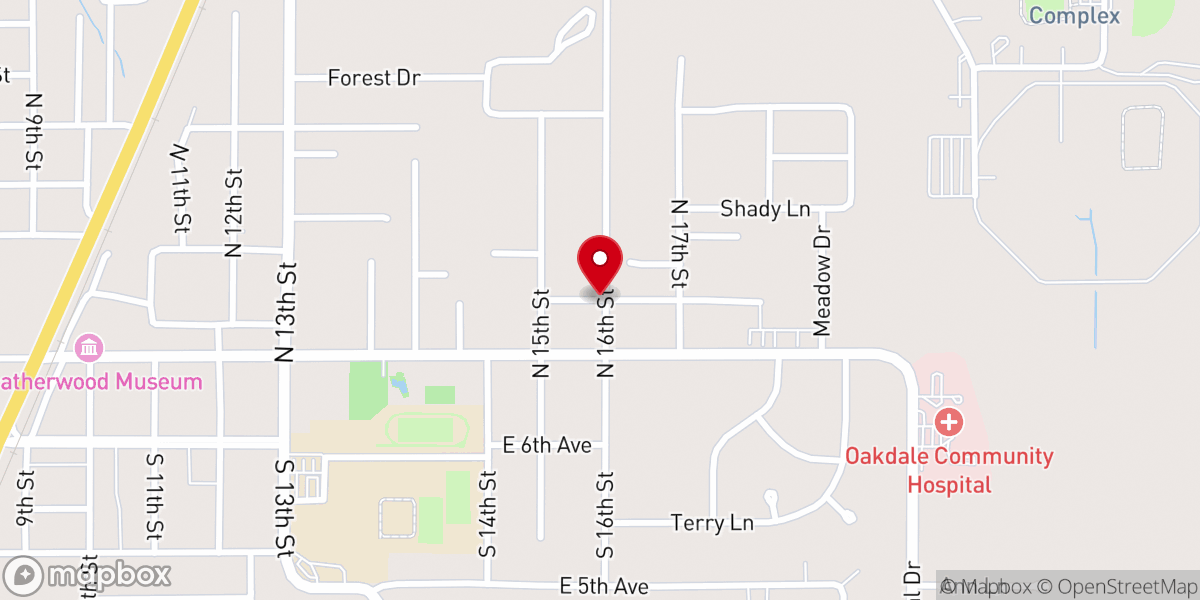 Map showing location of Allen Parish Child Protection