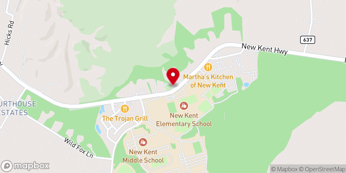 Map showing location of Corinth Baptist Youth Center