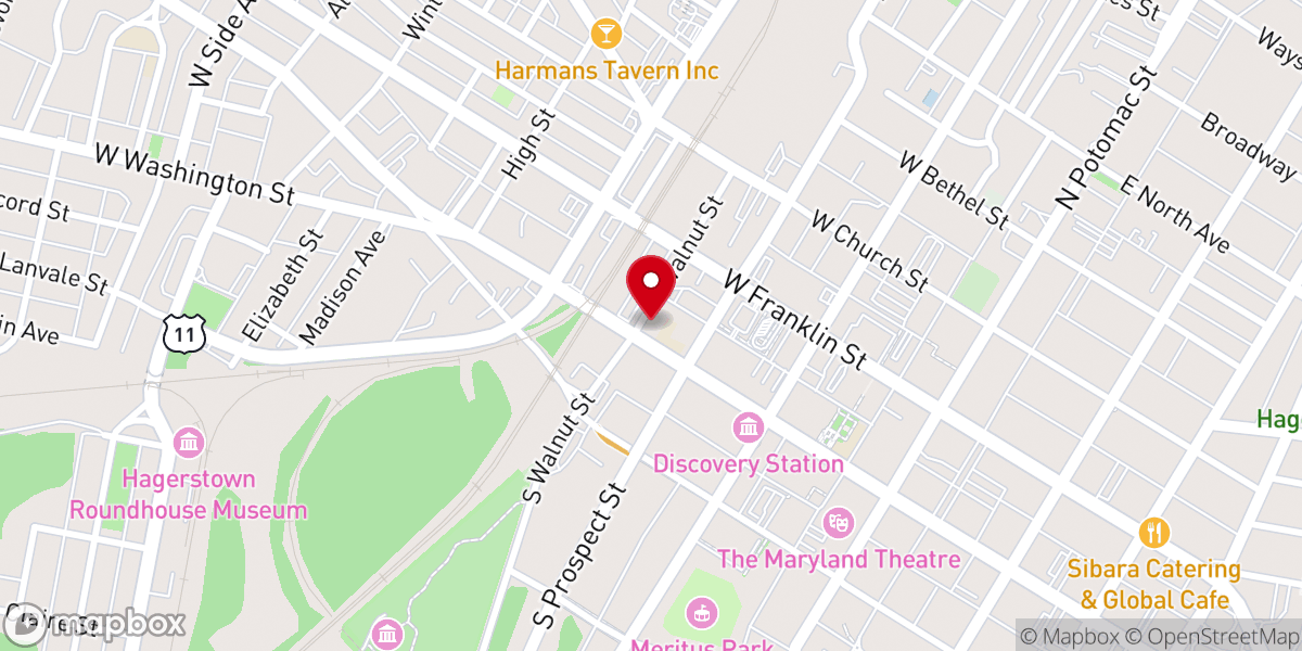 Map showing location of St. Mary's Catholic Church