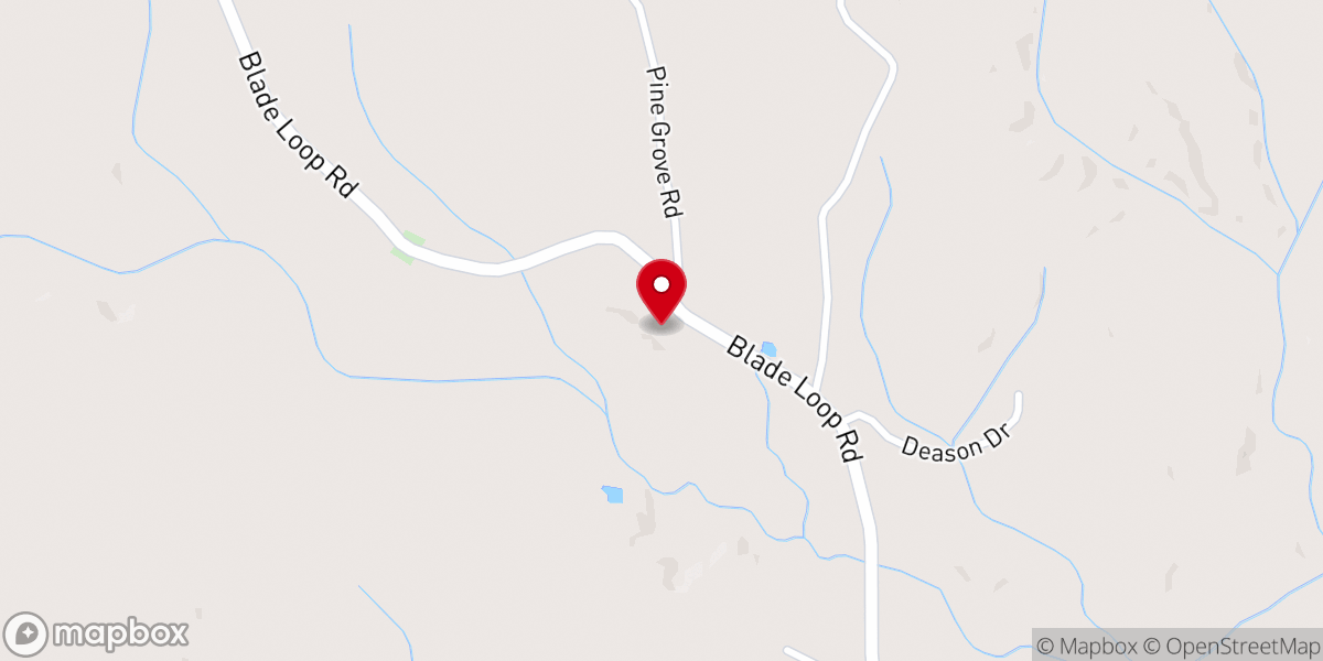 Map showing location of Pine Grove Baptist Church