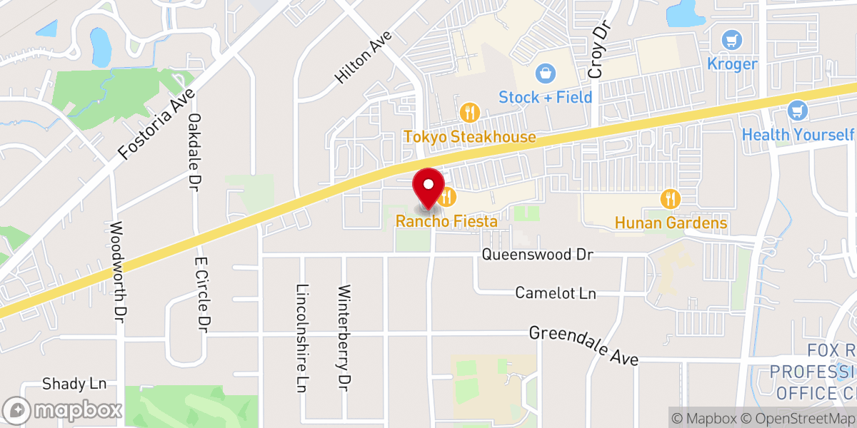 Map showing location of St John's Evangelical Lutheran