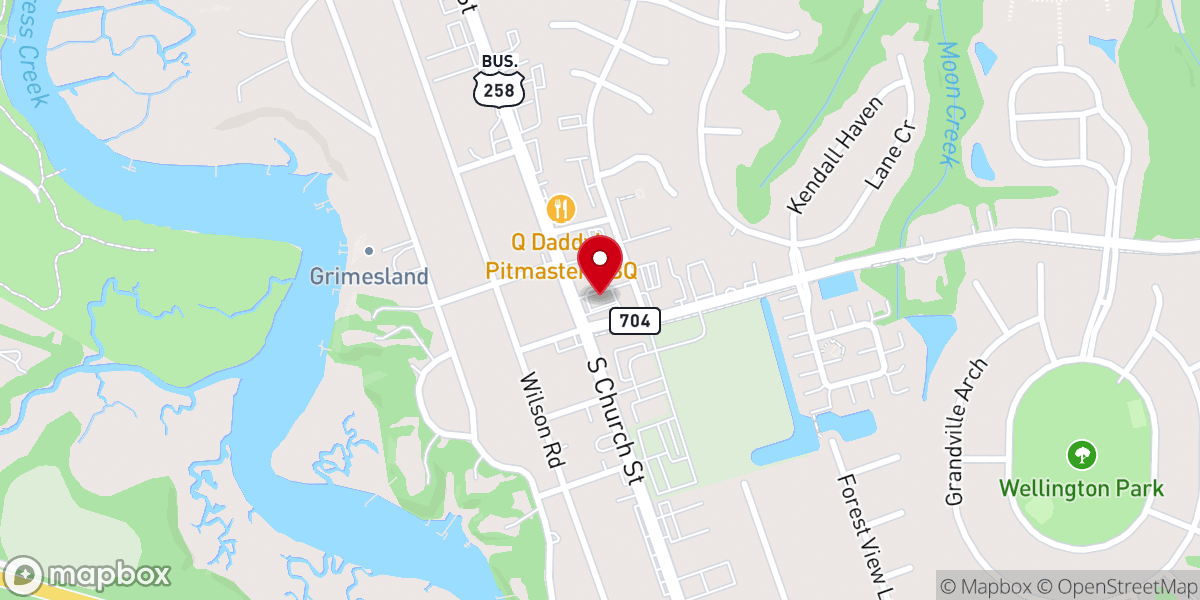 Map showing location of TowneBank