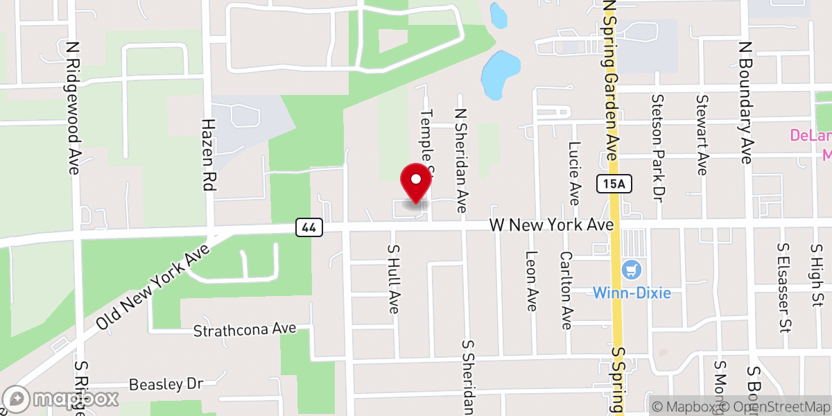 Map showing location of Trinity United Methodist