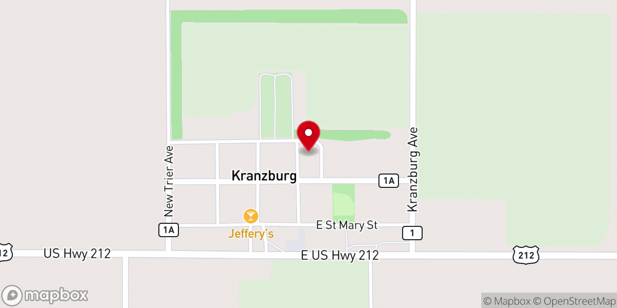 Map showing location of Holy Rosary