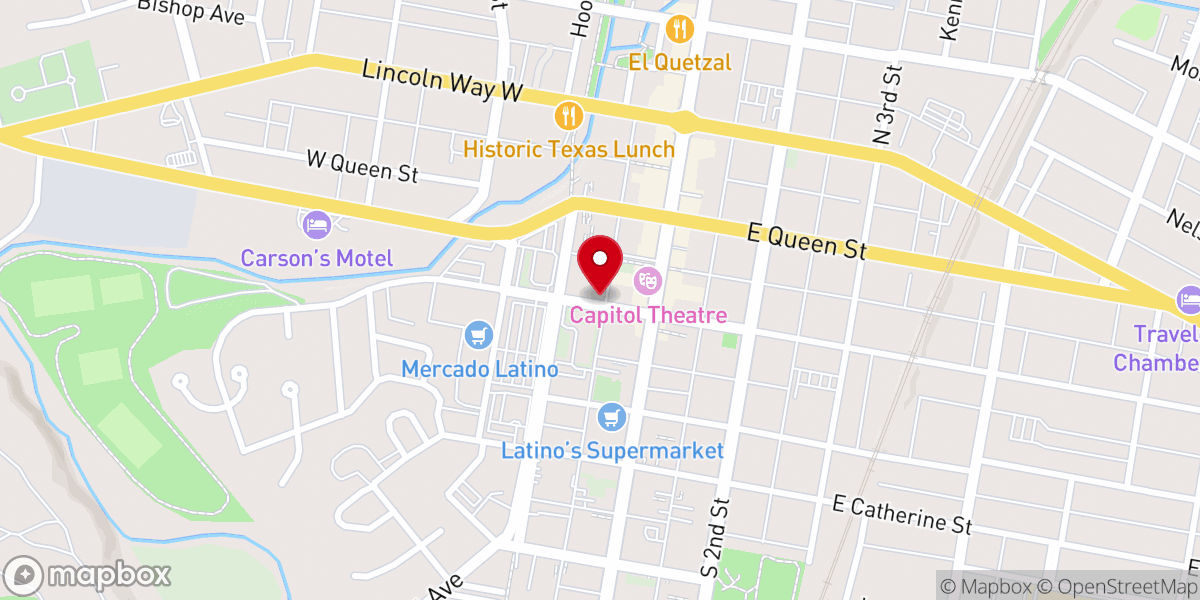 Map showing location of First Lutheran Church
