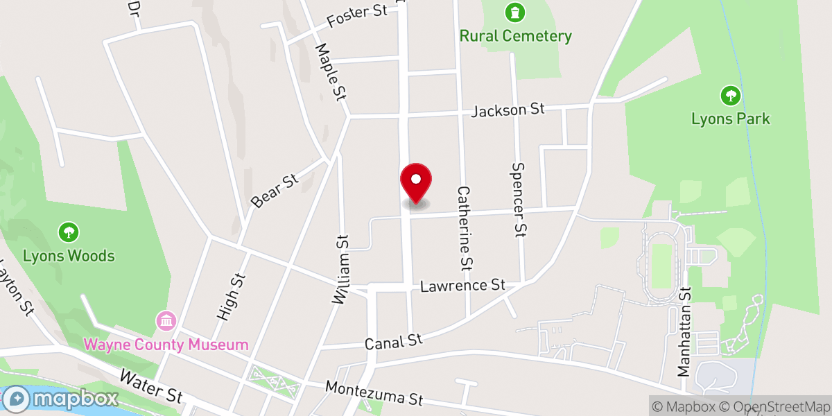 Map showing location of St. Michael's Catholic Church
