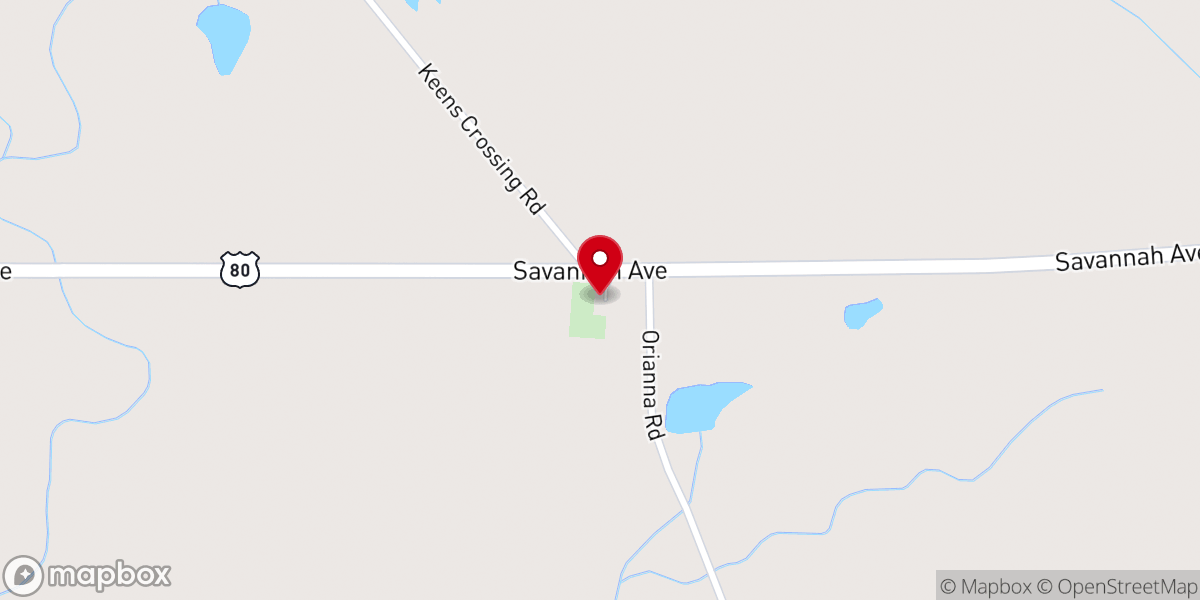 Map showing location of Carter's Chapel United Methodist Church