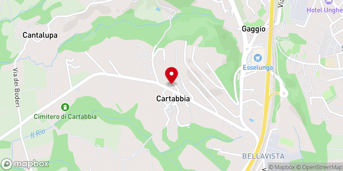 Map showing location of Chiesa di San Silvestro in Cartabbia