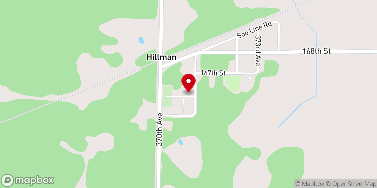 Map showing location of St. Rita's Catholic Church
