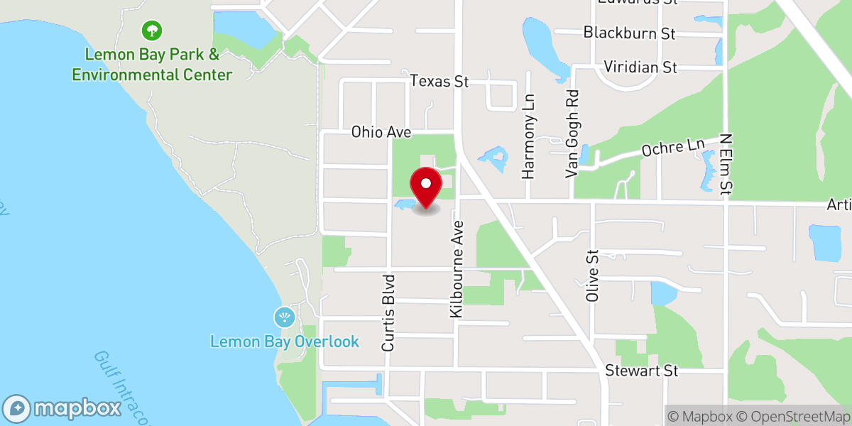 Map showing location of St. Raphael Catholic Church
