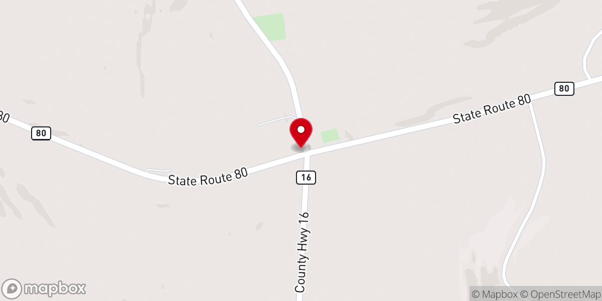 Map showing location of First Baptist Church of Burlington