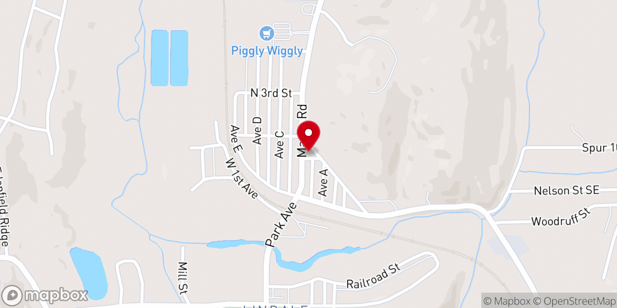 Map showing location of Lindale Methodist Church