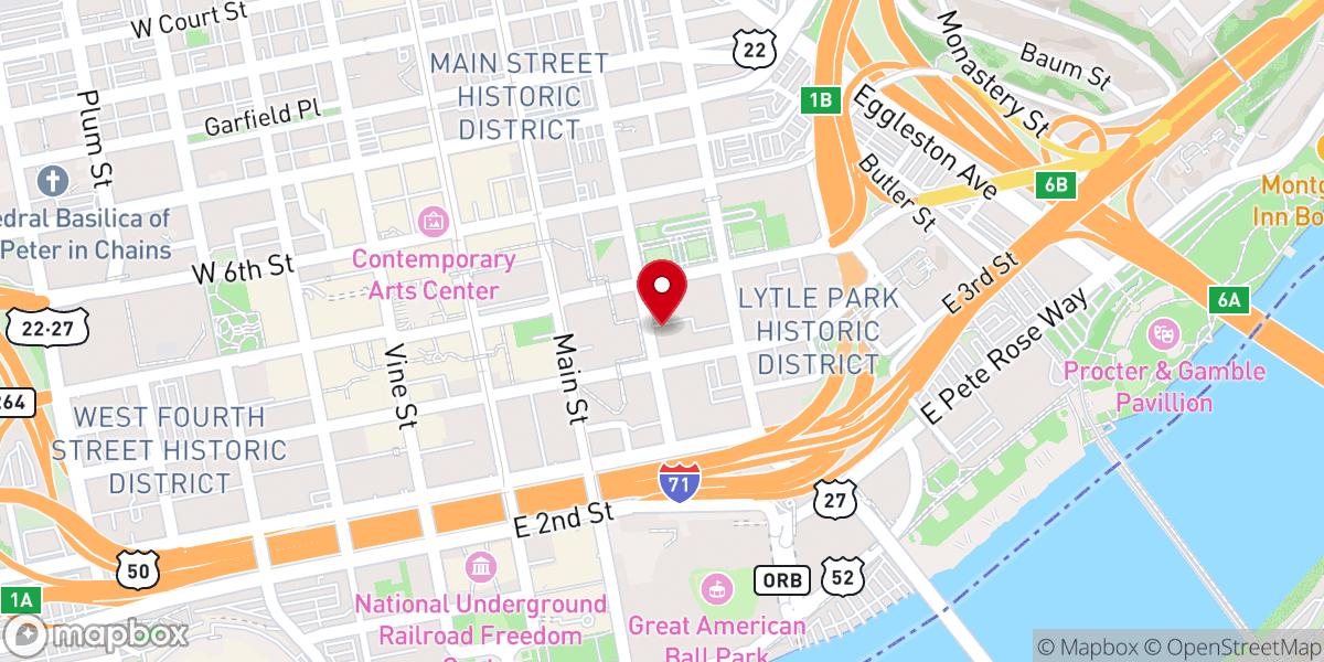 Map showing location of Centennial Chapel