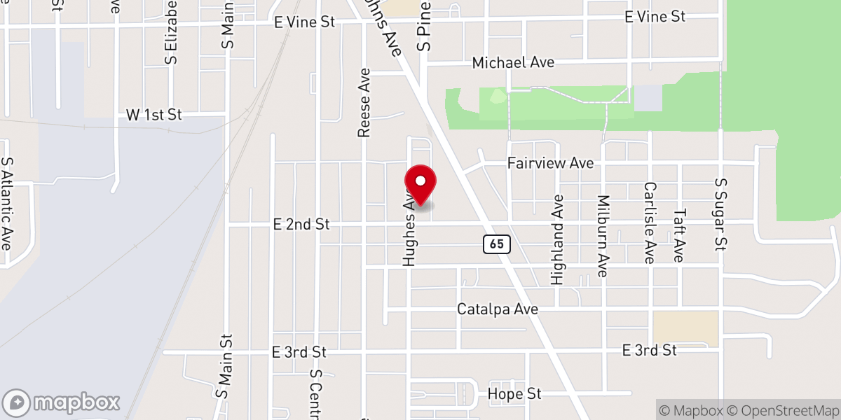 Map showing location of Greater Christ Temple