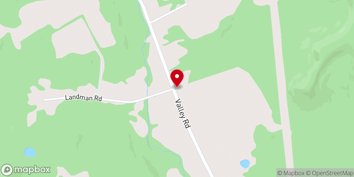 Map showing location of Pleasant Valley Christian Union Church