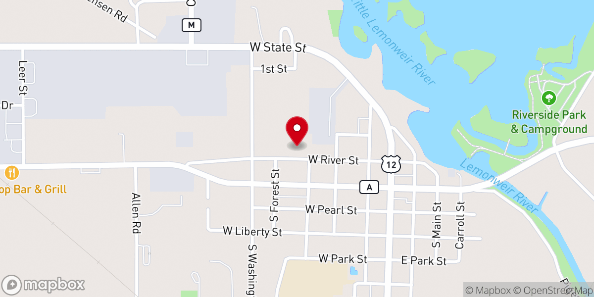 Map showing location of Saint Paul Catholic Church