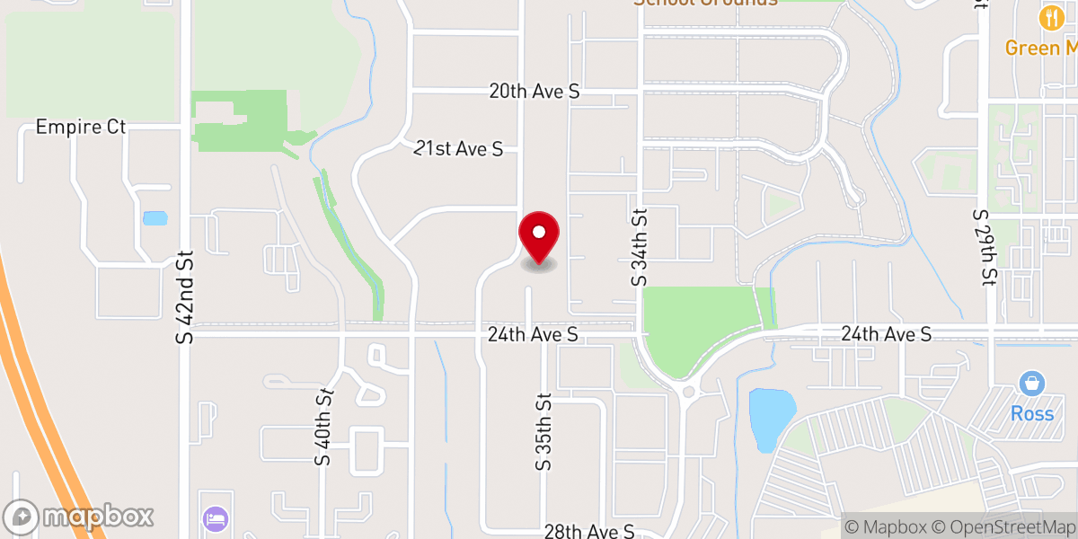 Map showing location of Cornerstone Baptist Church
