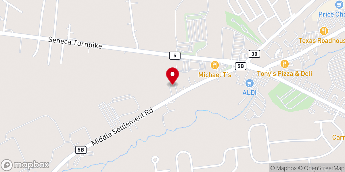Map showing location of Bible Baptist Church