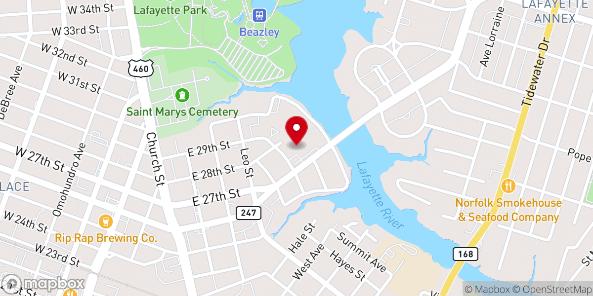 Map showing location of Faith Deliverance Christian Center