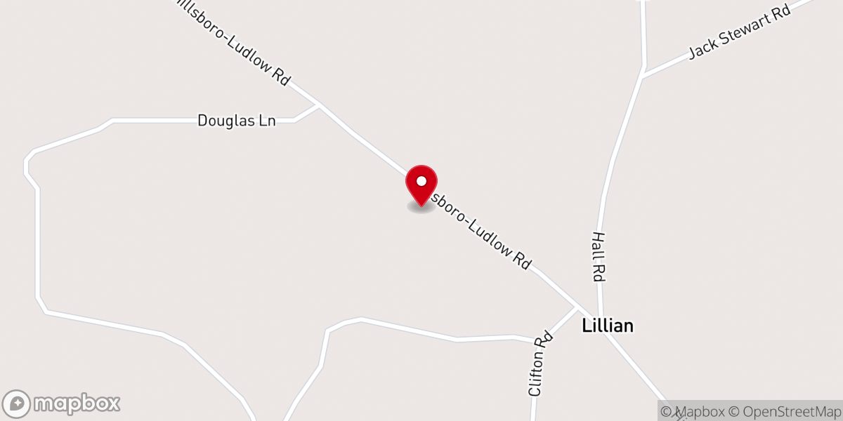 Map showing location of Mount Olivett Church