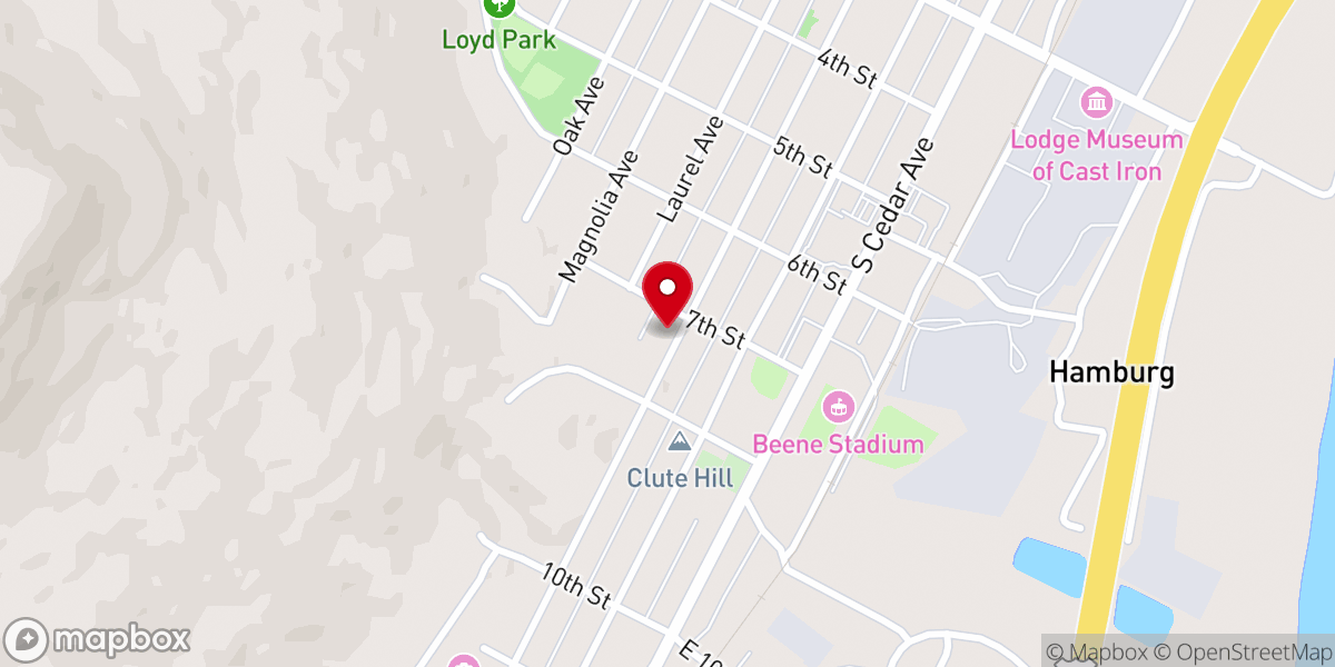 Map showing location of Parish house office