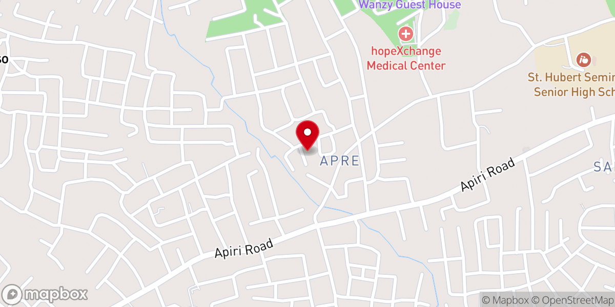 Map showing location of Presbyterian Church of Ghana, Poston Congregation, Apire