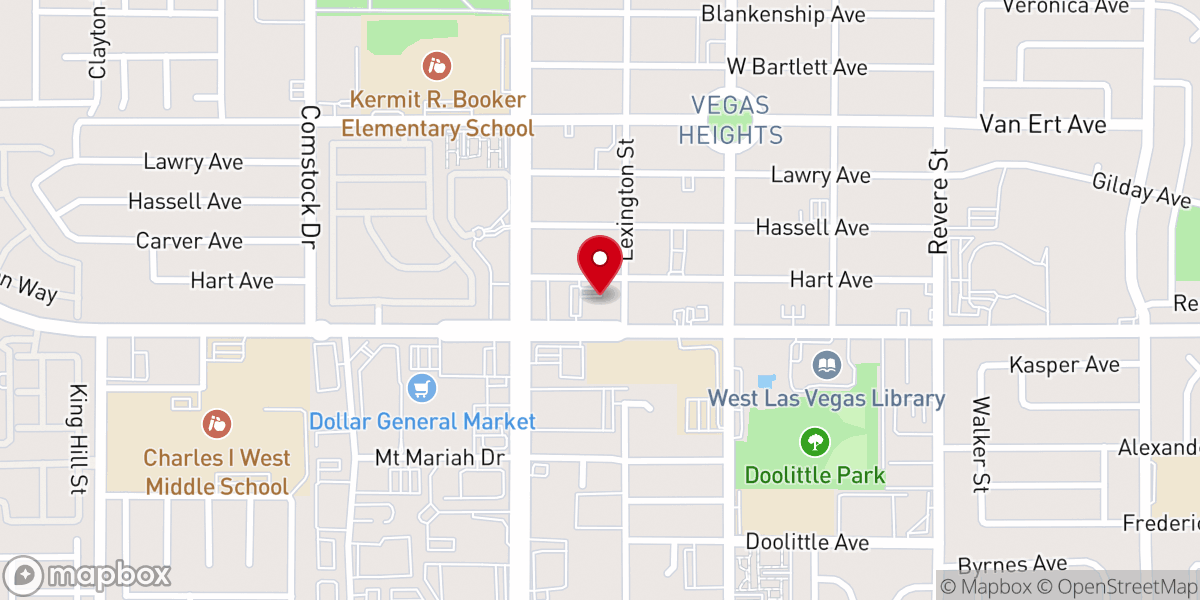 Map showing location of Holy Cross Baptist Church