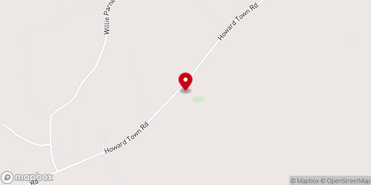 Map showing location of Howard Town Baptist Church